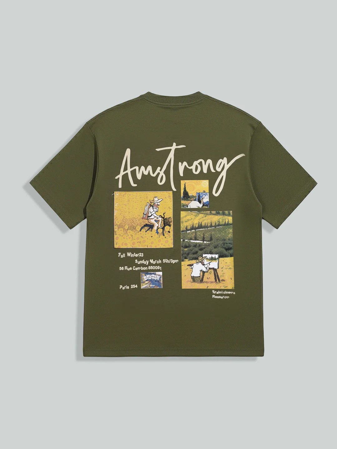 Men's Green Relaxed Fit Embroided 240 GSM Casual T-Shirt - Image 6
