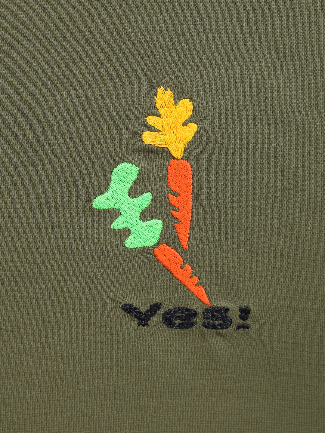 Men's Green Relaxed Fit Embroided 240 GSM Casual T-Shirt - Image 8