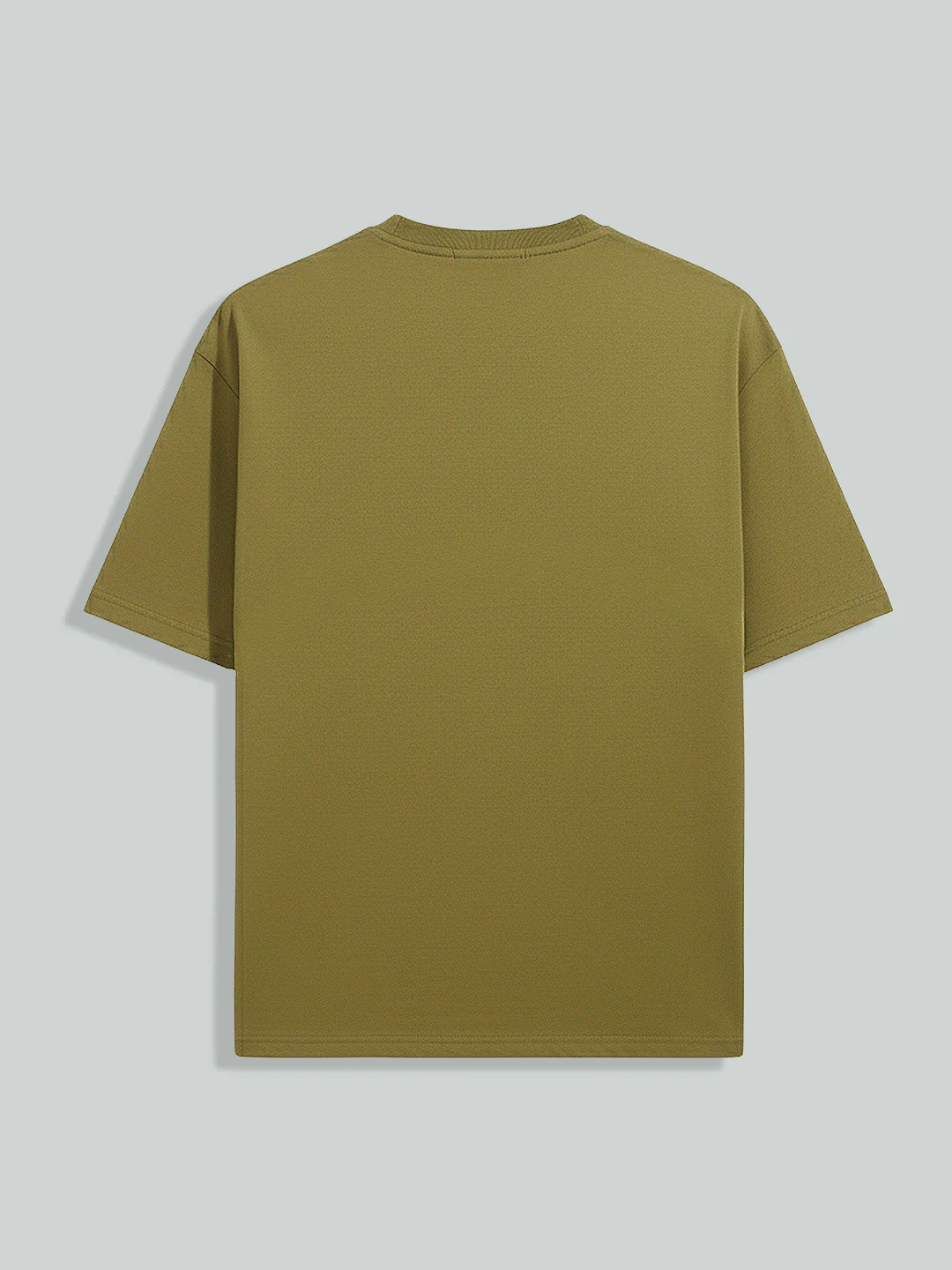 Men's Green Relaxed Fit Embroided 240 GSM Casual T-Shirt - Image 6