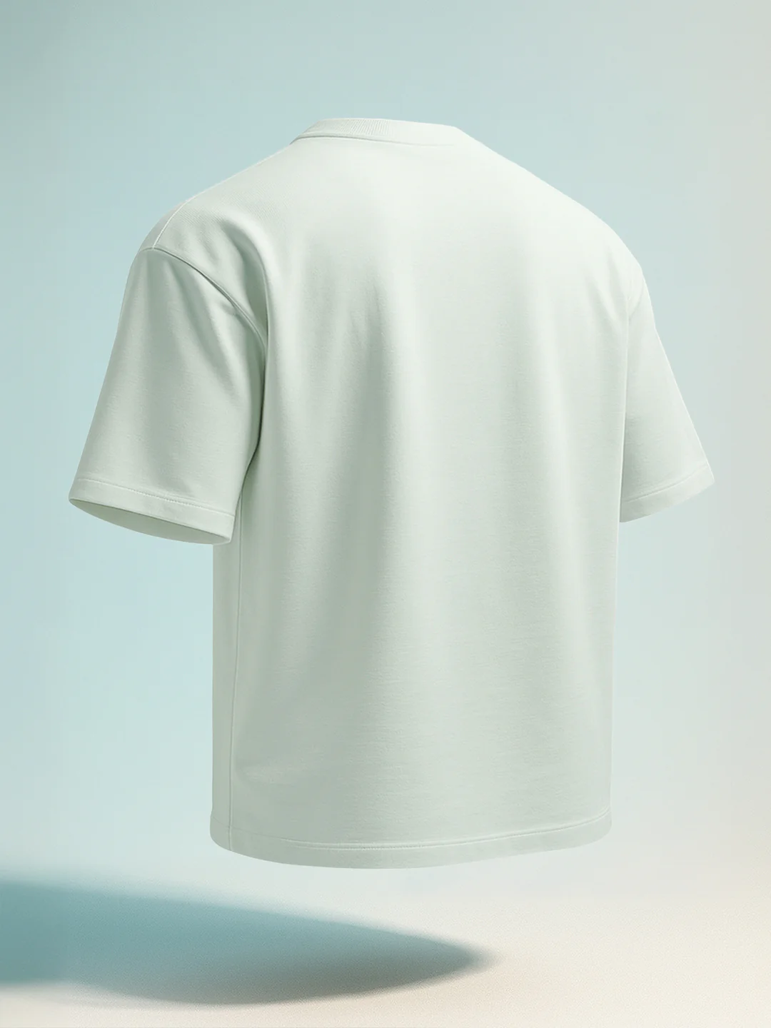 Men's Green Relaxed Fit Embroided 240 GSM Resort Wear T-Shirt - Image 2