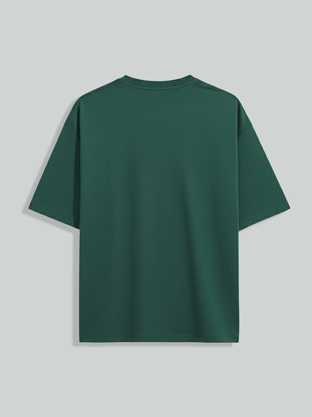 Men's Green Relaxed Fit Embroided 240 GSM Resort Wear T-Shirt - Image 6
