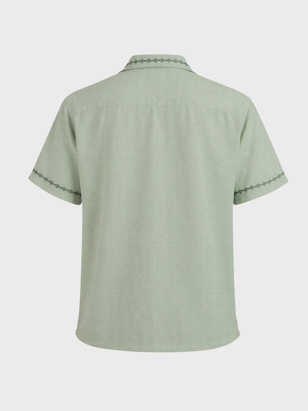 Men's Green Relaxed Fit Embroidered Tom&Jerry Character Shirt - Image 4