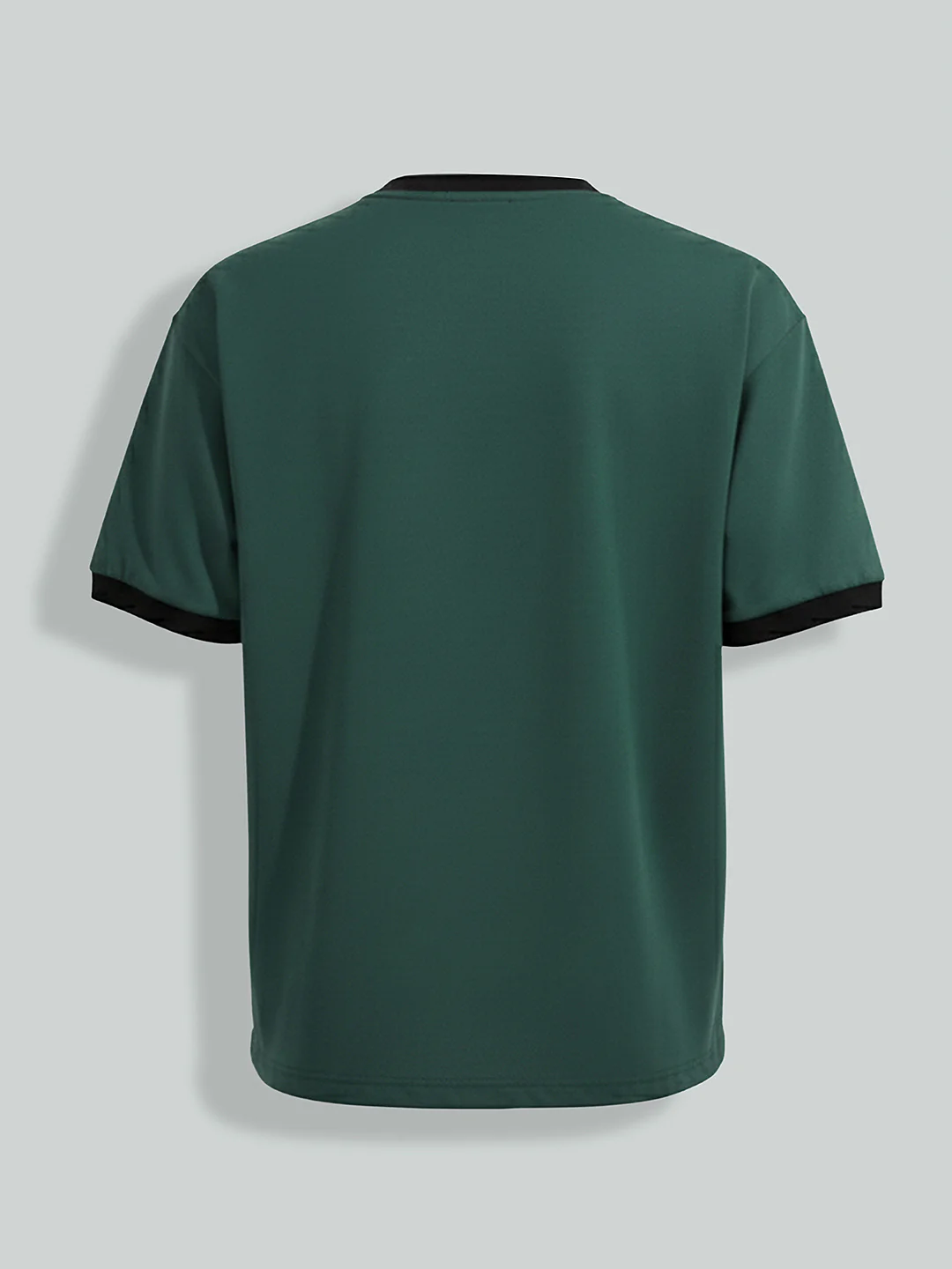 Men's Green Relaxed Fit Graphic Printed 240 GSM Sport Wear T-Shirt - Image 6