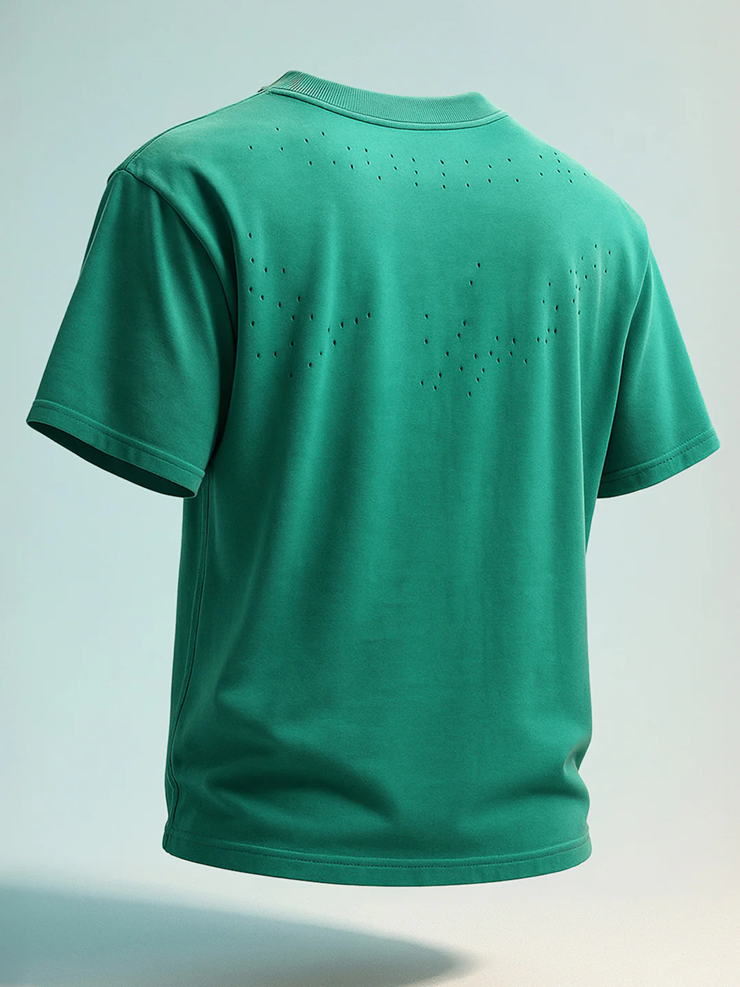 Men's Green Relaxed Fit Graphic Printed 240 GSM Street Wear T-Shirt - Image 2