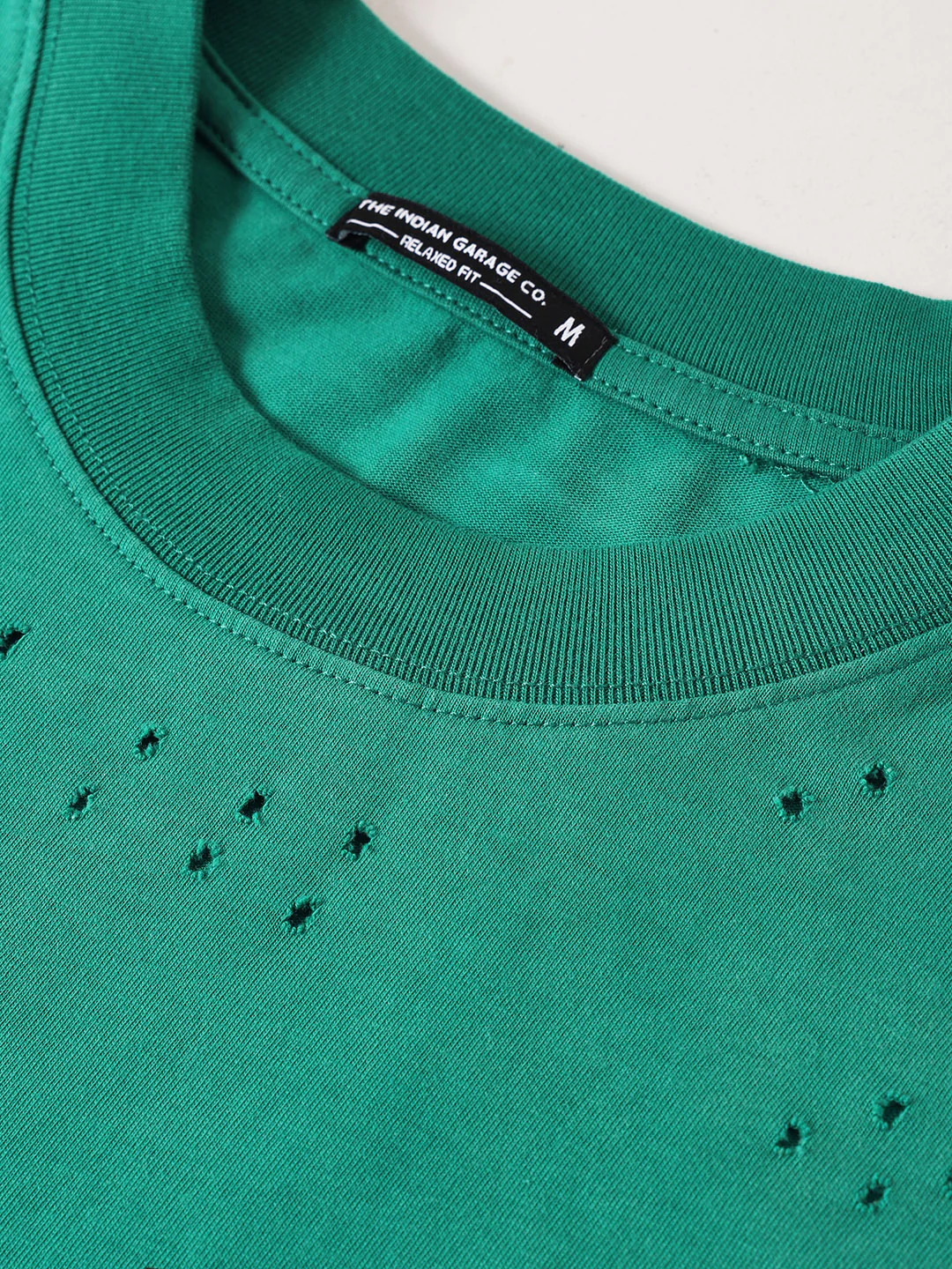 Men's Green Relaxed Fit Graphic Printed 240 GSM Street Wear T-Shirt - Image 4