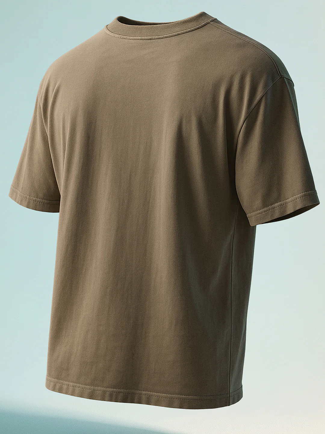 Men's Green Relaxed Fit Graphic Printed 240 GSM Street Wear T-Shirt - Image 3
