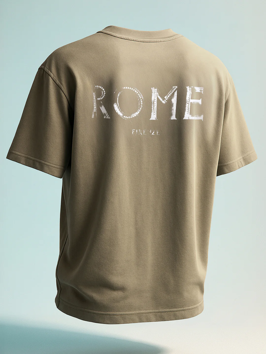 Men's Green Relaxed Fit Graphic Printed 240 GSM Street Wear T-Shirt - Image 3
