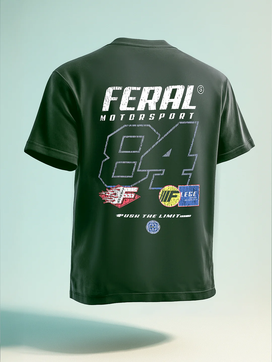 Men's Green Relaxed Fit Graphic Printed 240 GSM Street Wear T-Shirt - Image 2