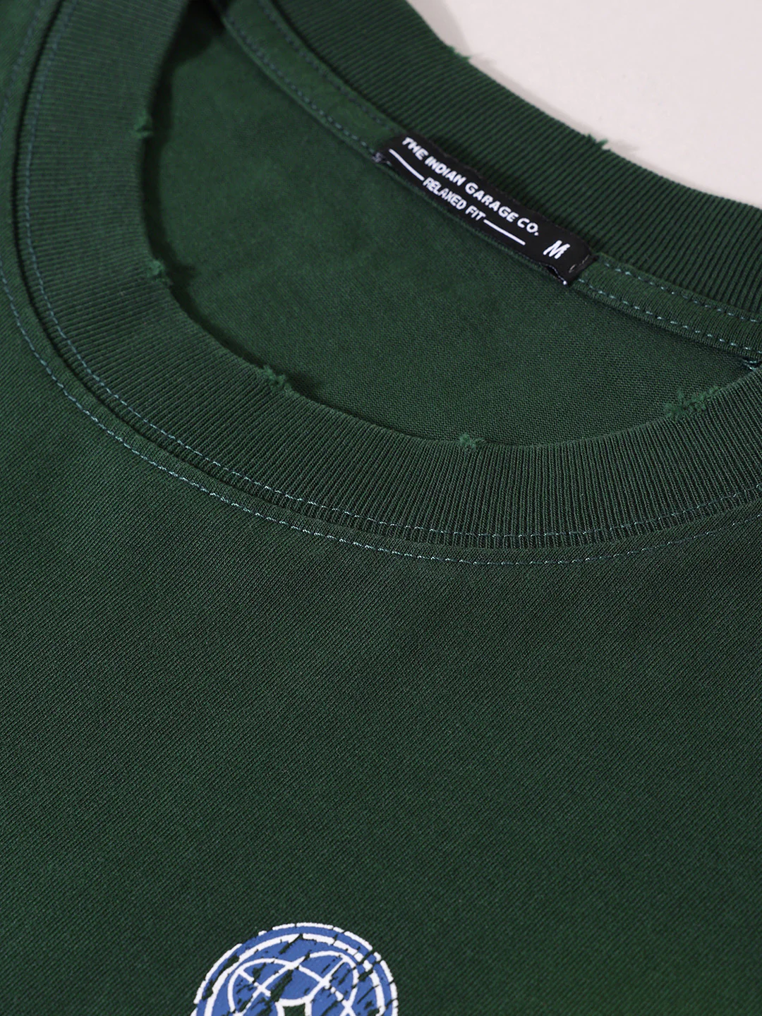 Men's Green Relaxed Fit Graphic Printed 240 GSM Street Wear T-Shirt - Image 9