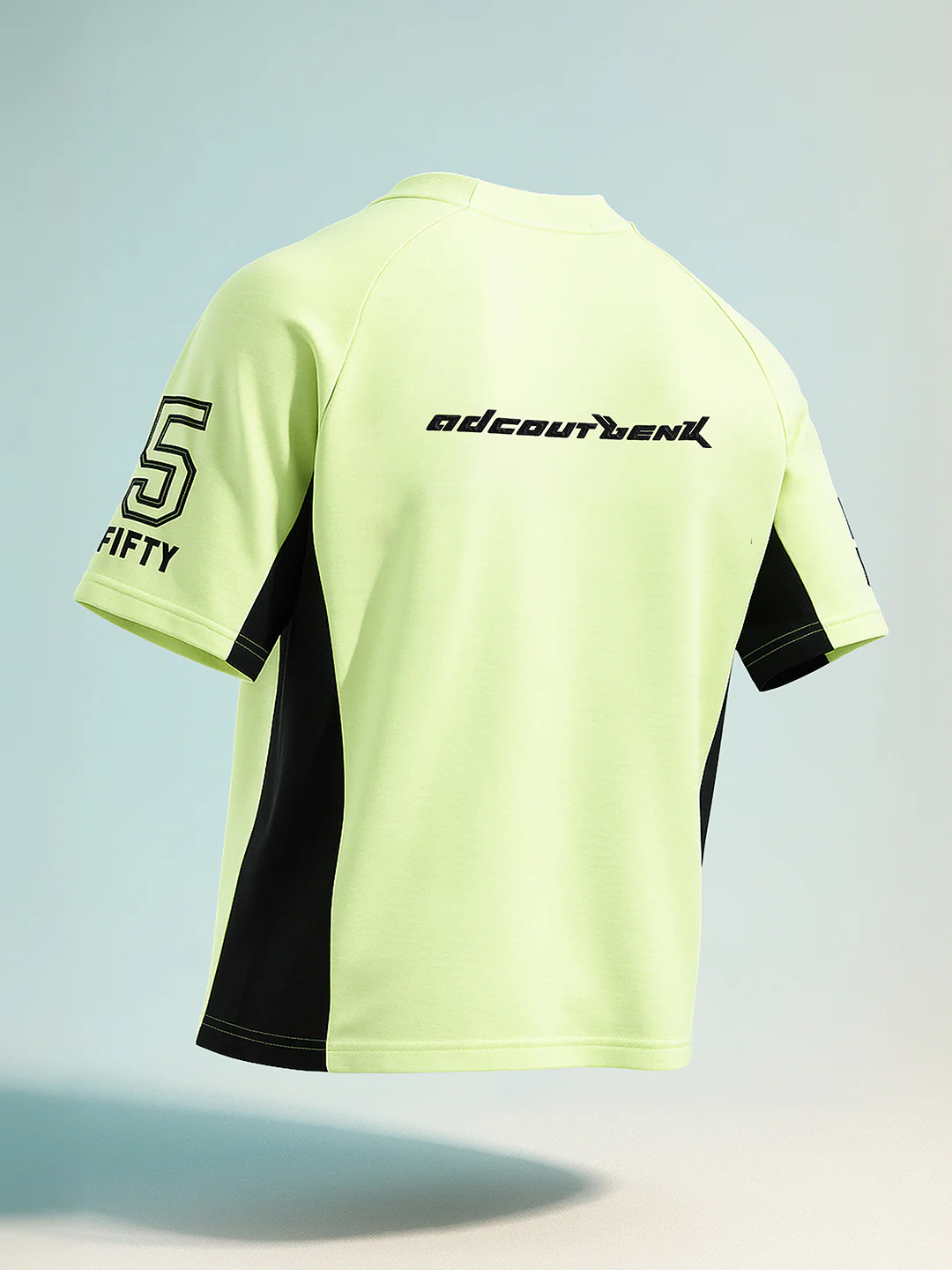 Men's Green Relaxed Fit Graphic Printed 240 GSM Street Wear T-Shirt - Image 2