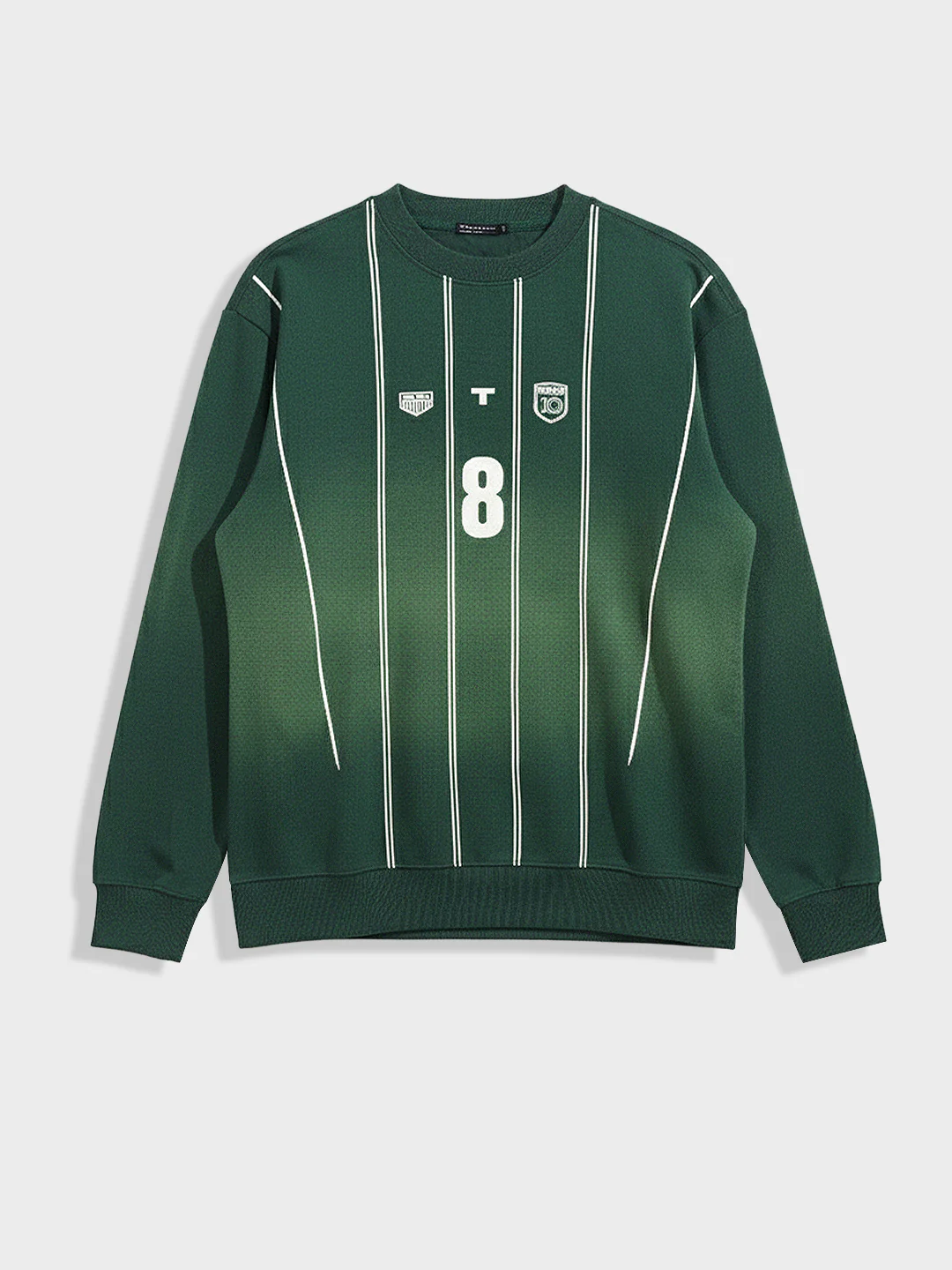Men's Green Relaxed Fit Printed Casual Sweatshirt - Image 3
