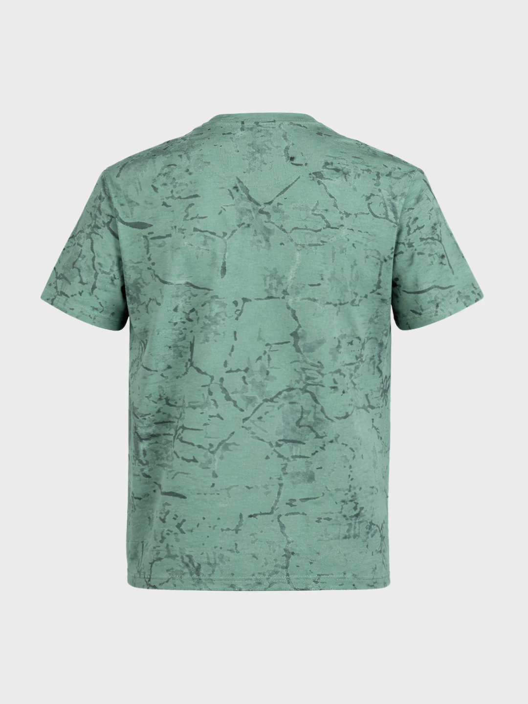Men's Green Relaxed Fit Printed Casual T-Shirts - Image 5