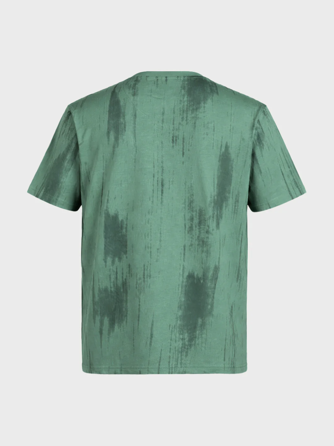 Men's Green Relaxed Fit Printed Casual T-Shirts - Image 5