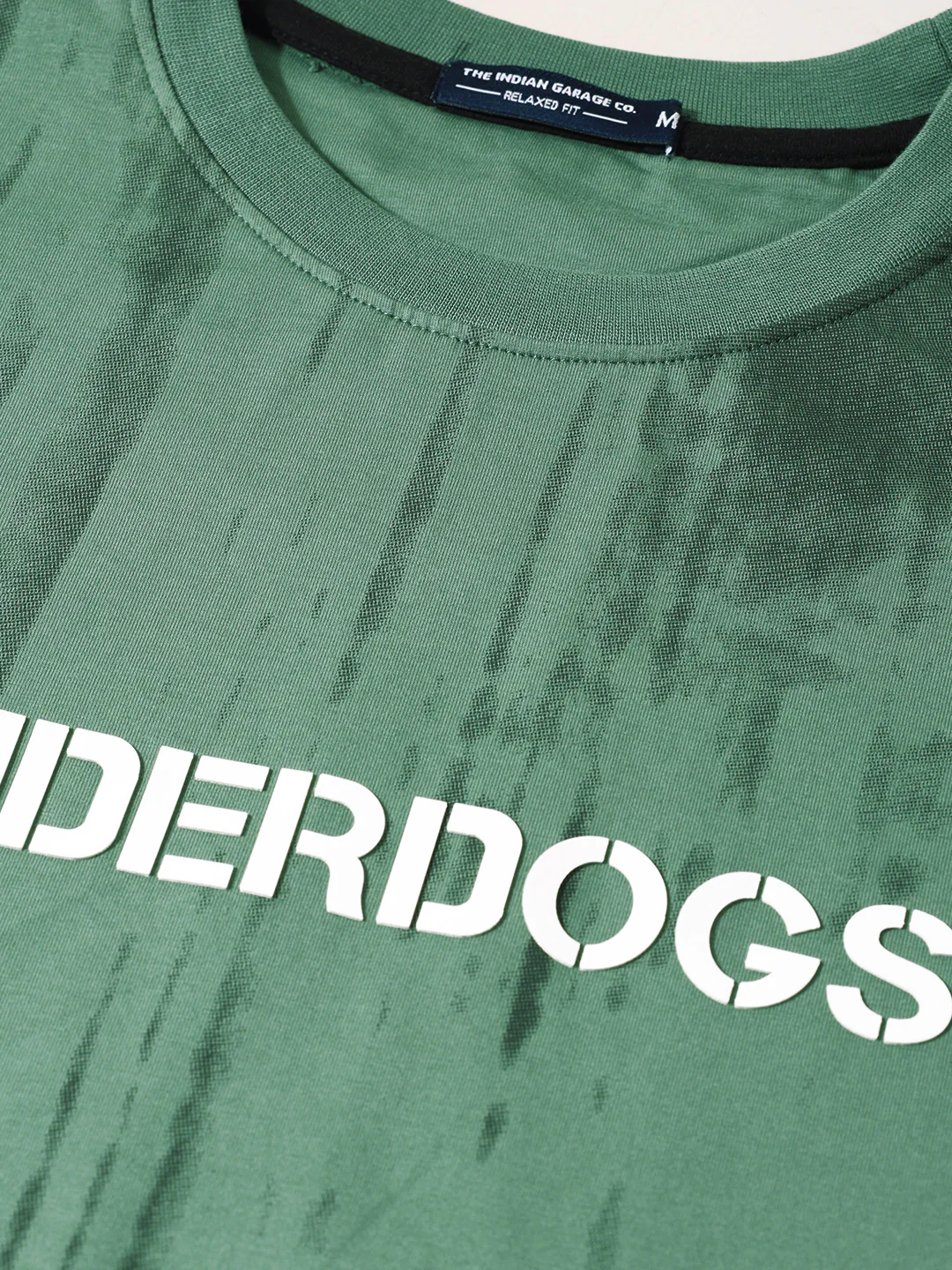 Men's Green Relaxed Fit Printed Casual T-Shirts - Image 6