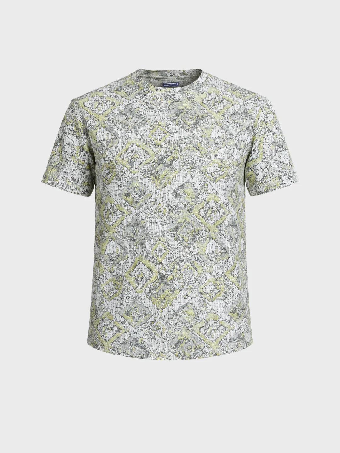 Men's Green Relaxed Fit Printed Resort Wear T-Shirt - Image 5