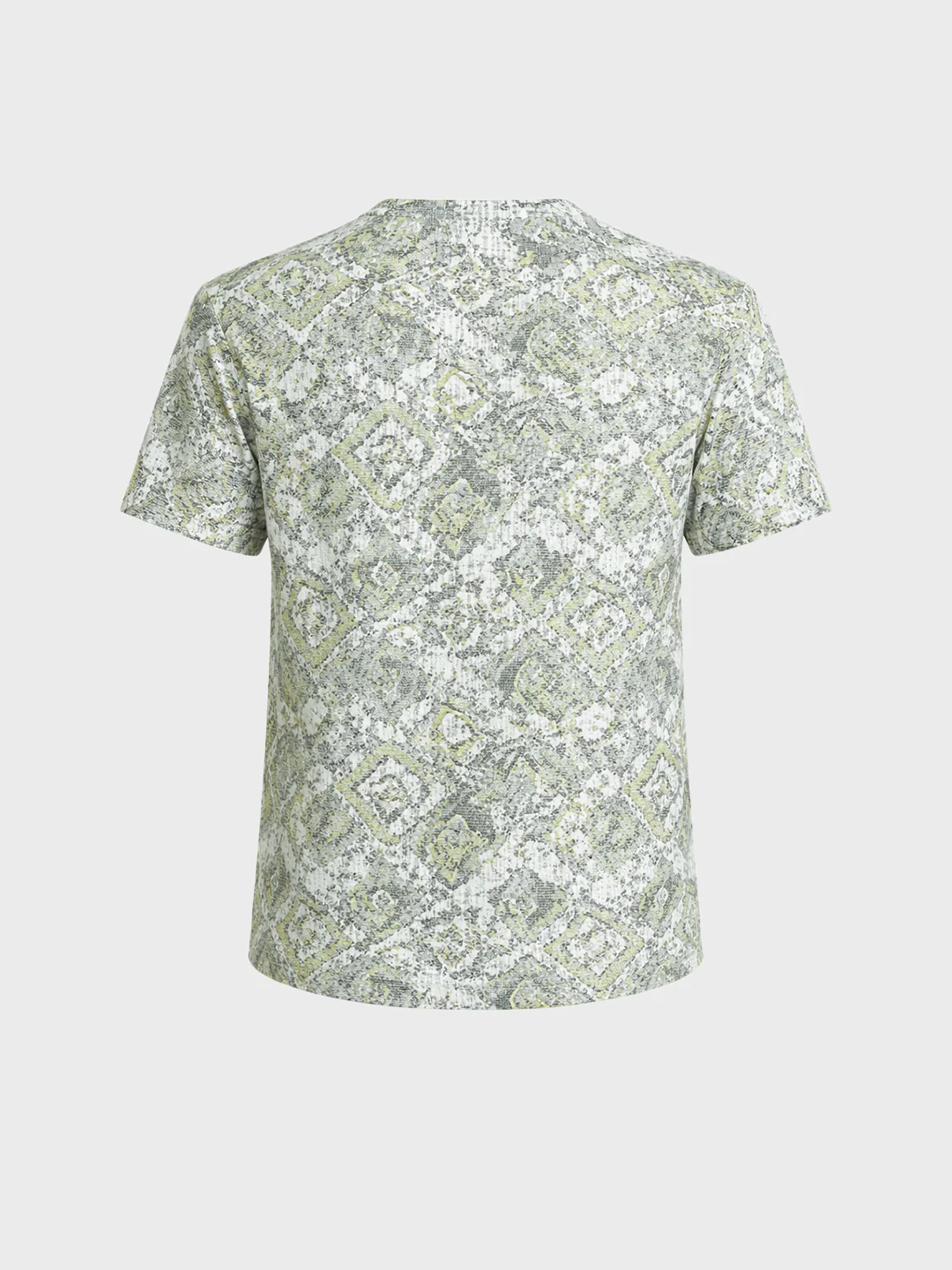 Men's Green Relaxed Fit Printed Resort Wear T-Shirt - Image 6