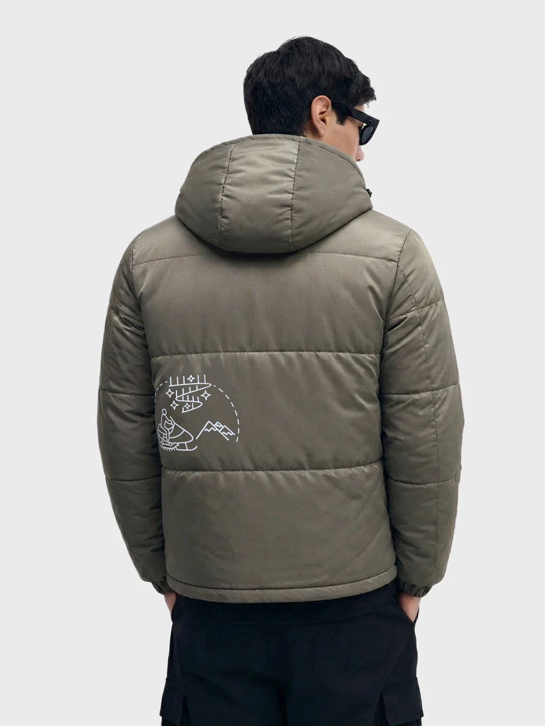 Men's Green Relaxed Fit Solid Casual Jacket - Image 2