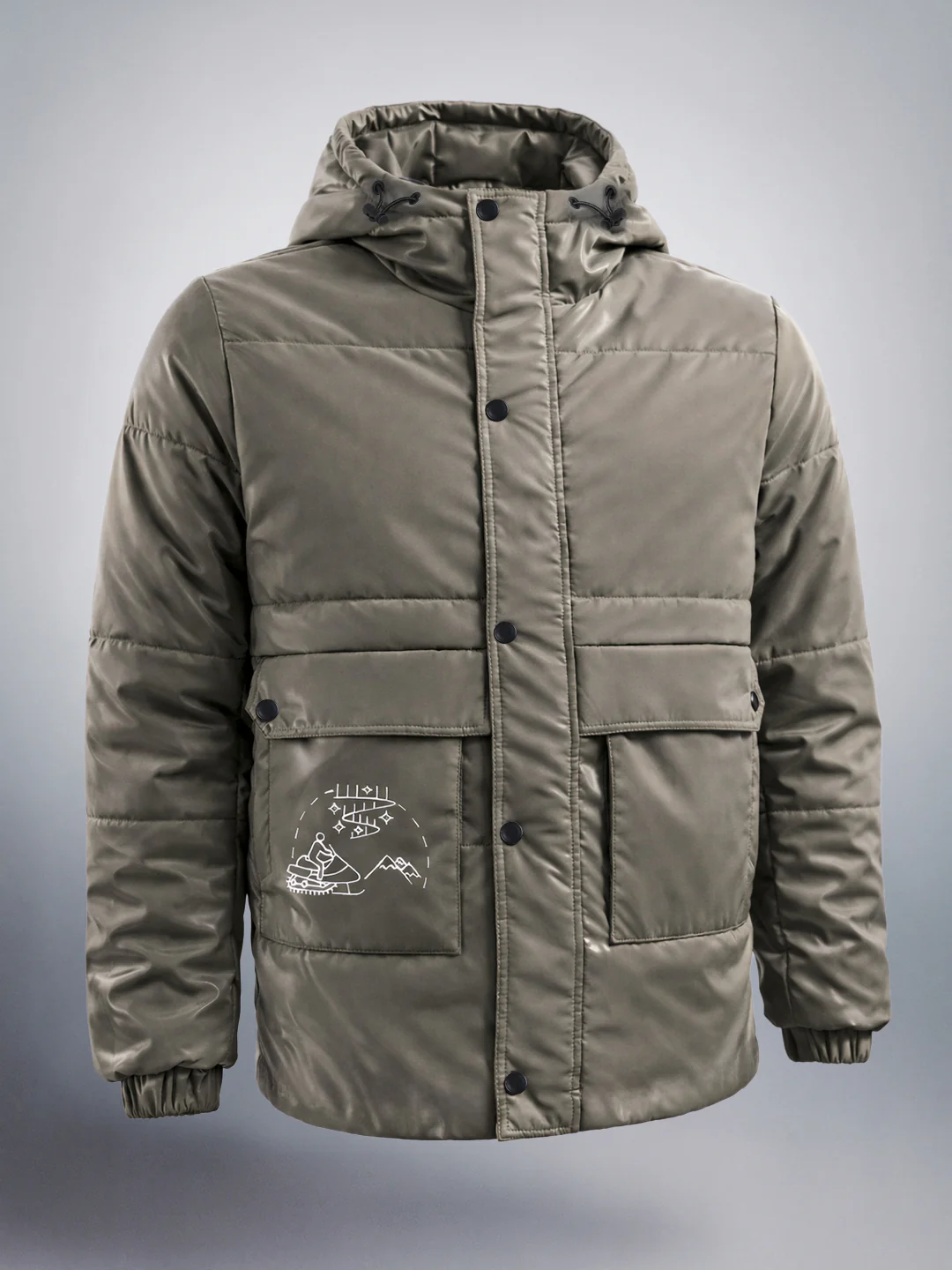 Men's Green Relaxed Fit Solid Casual Jacket - Image 3