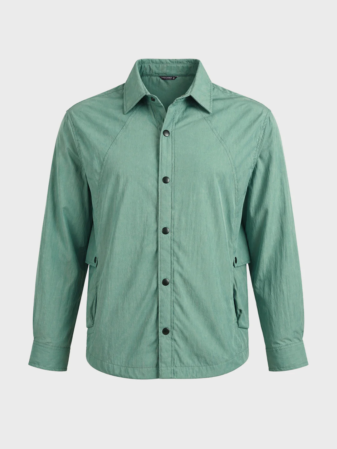 Men's Green Relaxed Fit Solid Casual Shirts - Image 6