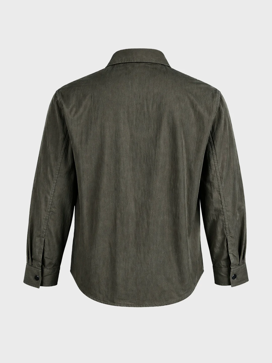 Men's Green Relaxed Fit Solid Casual Shirts - Image 7
