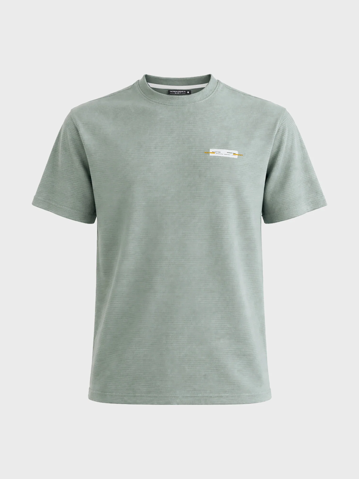 Men's Green Relaxed Fit Solid Casual T-Shirts - Image 5