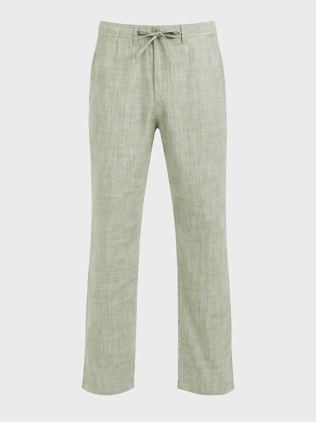 Men's Green Relaxed Fit Solid Casual Trousers - Image 4