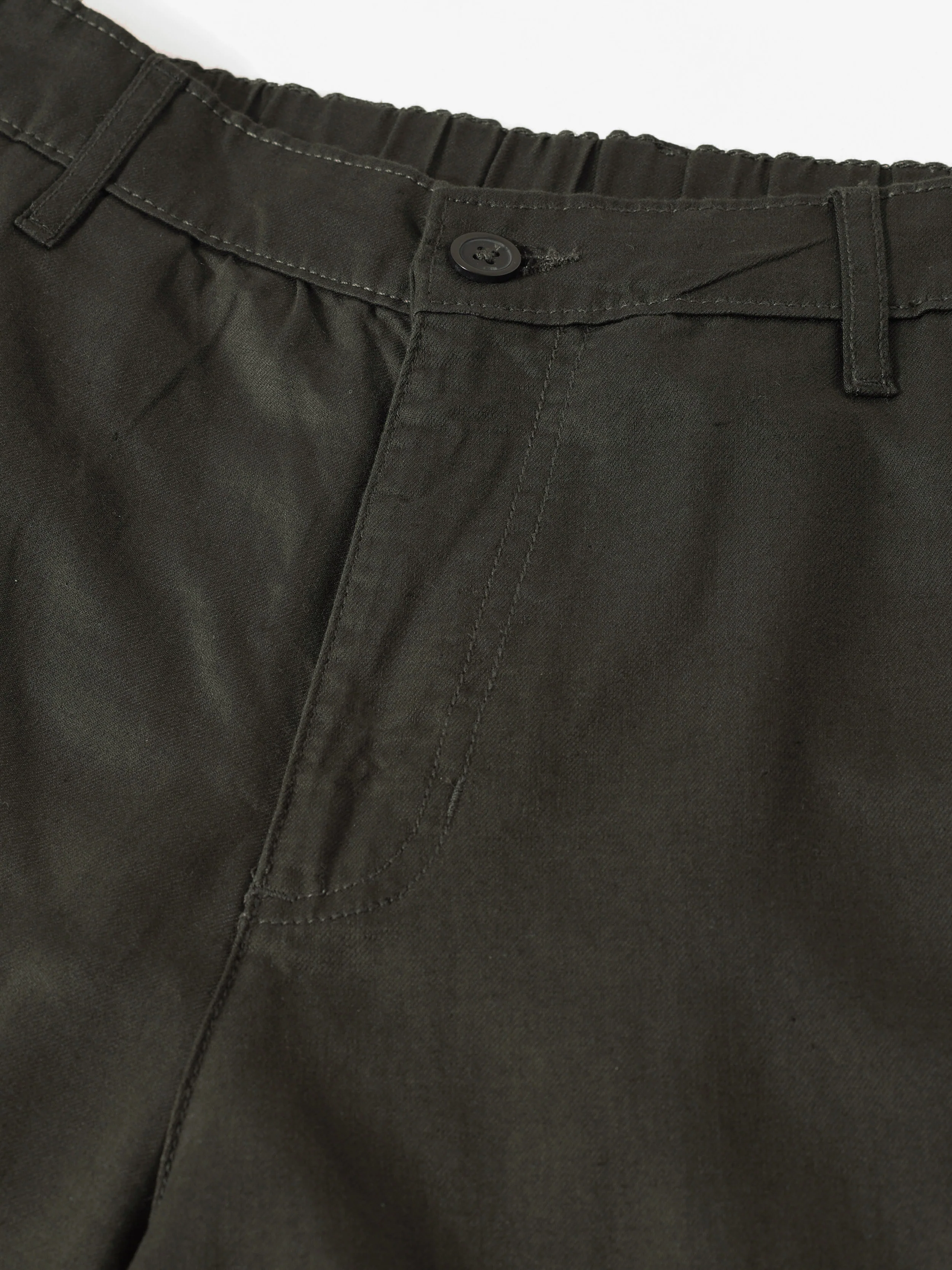 Men's Green Relaxed Fit Solid Casual Trousers - Image 7