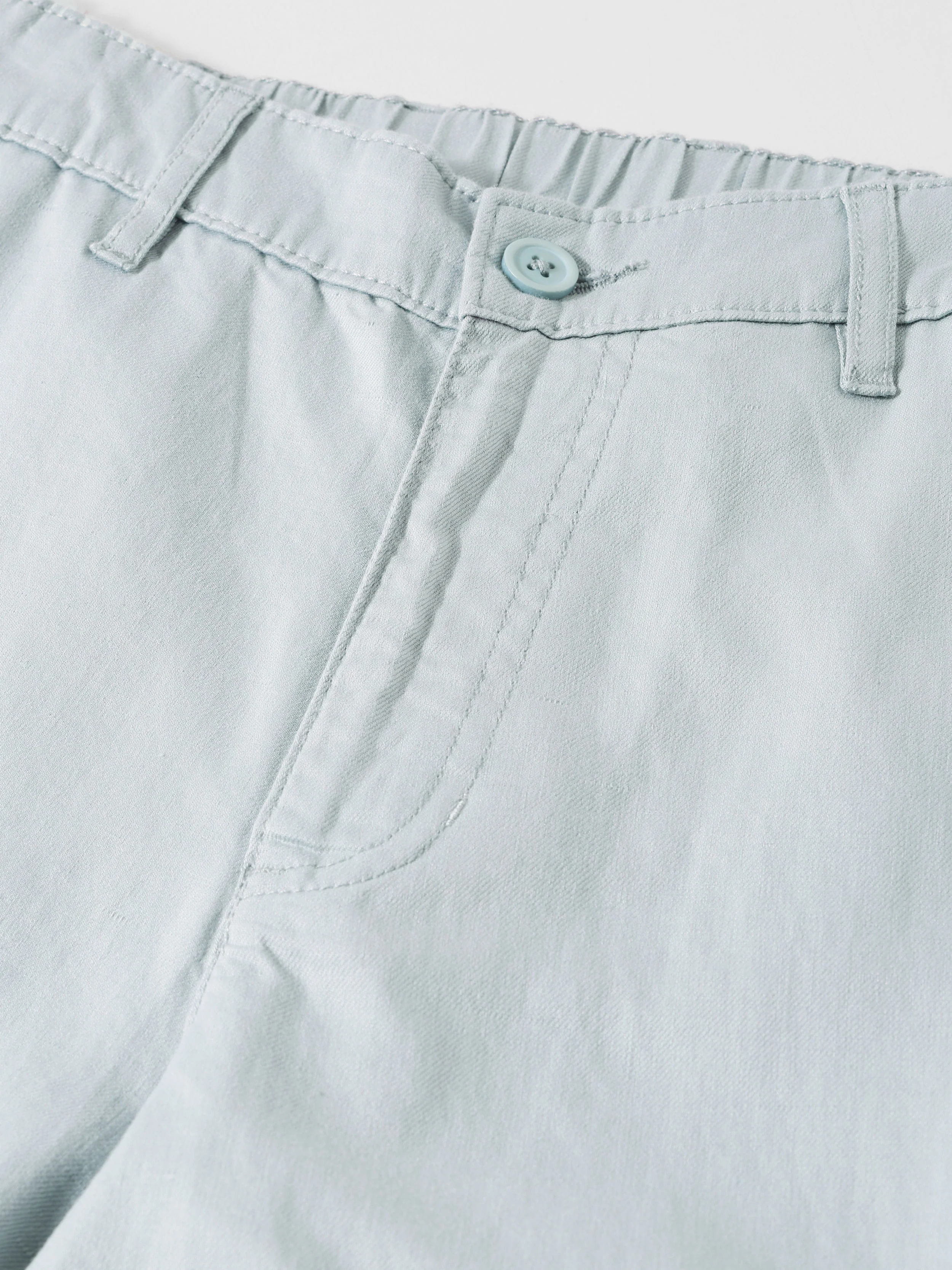 Men's Green Relaxed Fit Solid Casual Trousers - Image 7