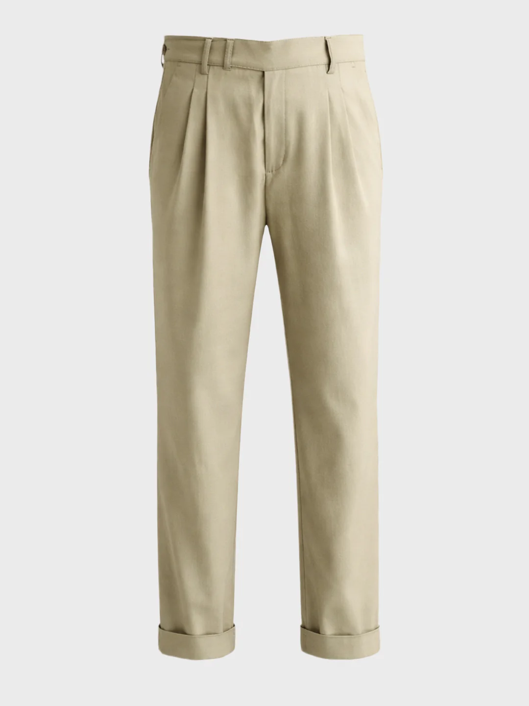Men's Green Relaxed Fit Solid Casual Trousers - Image 6