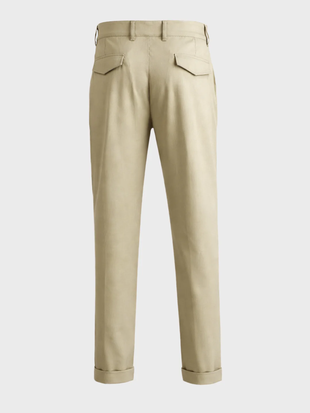 Men's Green Relaxed Fit Solid Casual Trousers - Image 7