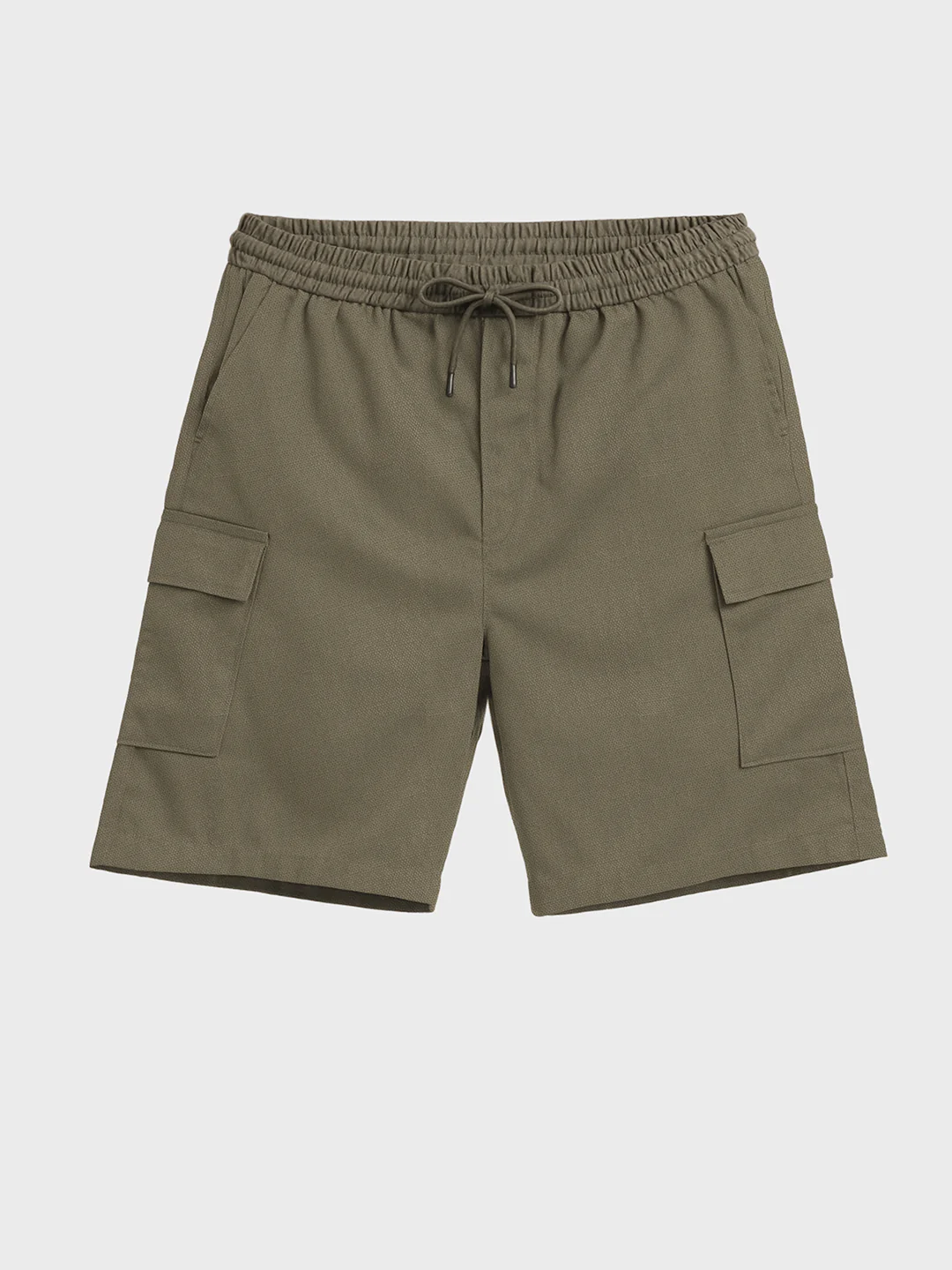 Men's Green Relaxed Fit Solid Resort Wear Shorts - Image 4