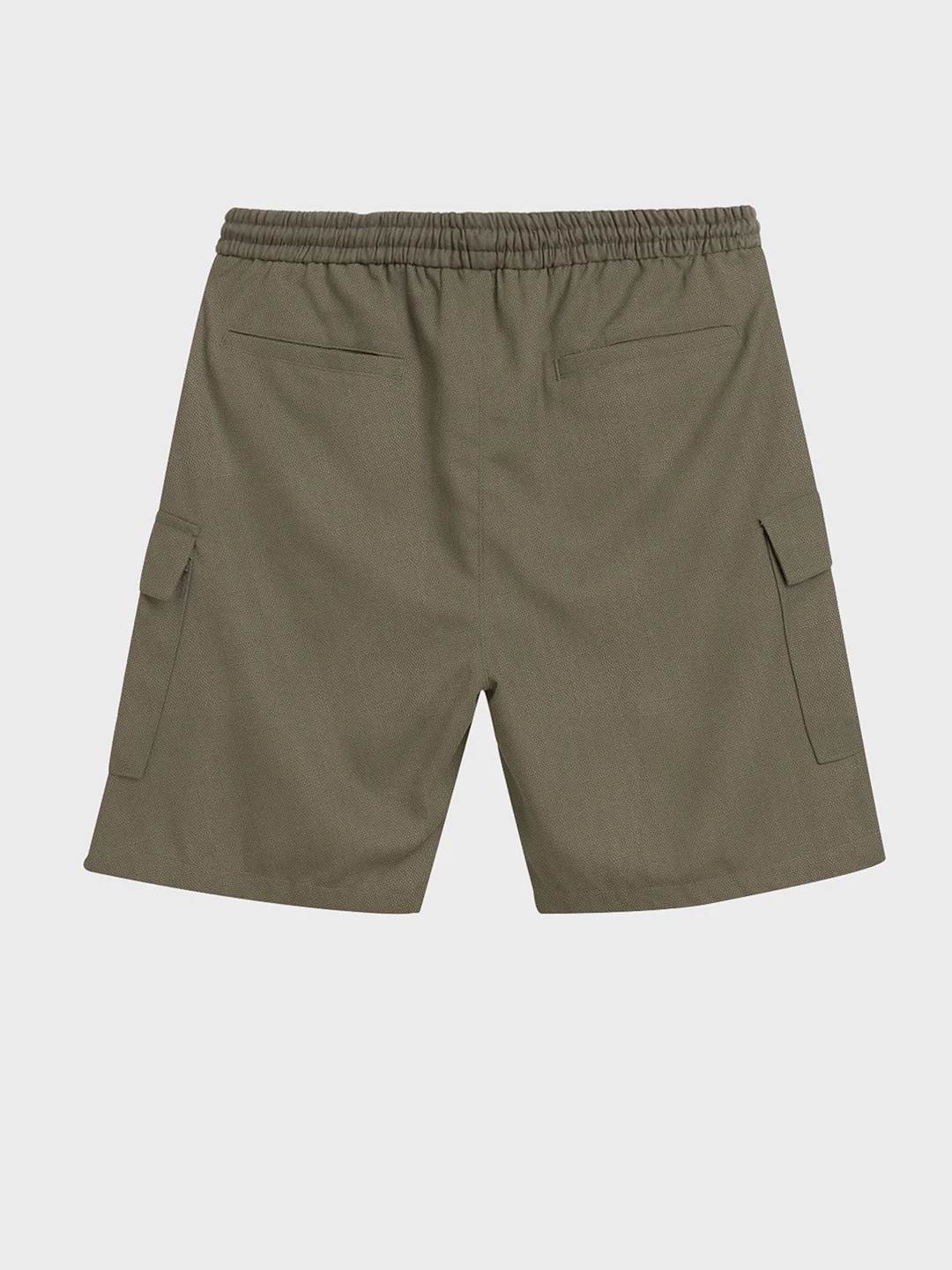 Men's Green Relaxed Fit Solid Resort Wear Shorts - Image 5