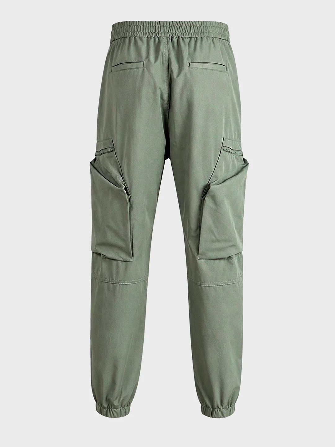 Men's Green Relaxed Fit Solid Utility Cargo - Image 6