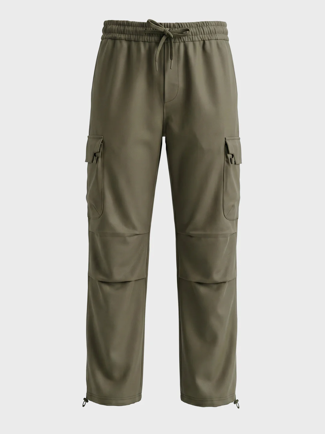 Men's Green Relaxed Fit Solid Utility Cargo - Image 6