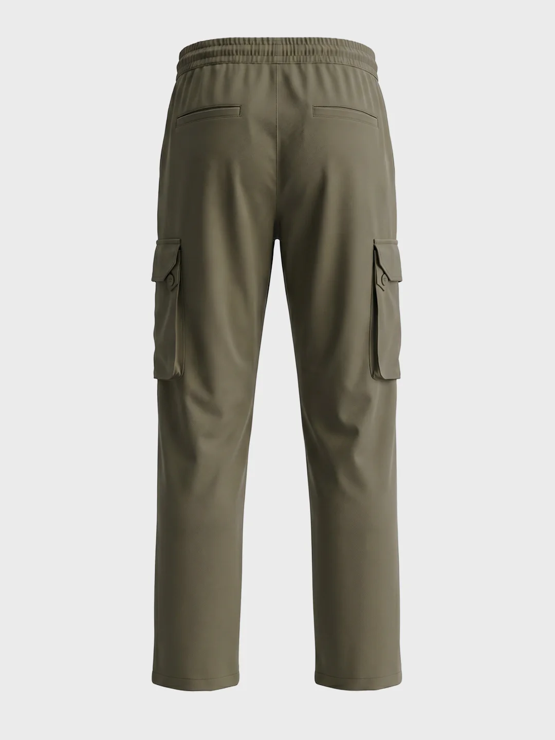 Men's Green Relaxed Fit Solid Utility Cargo - Image 7
