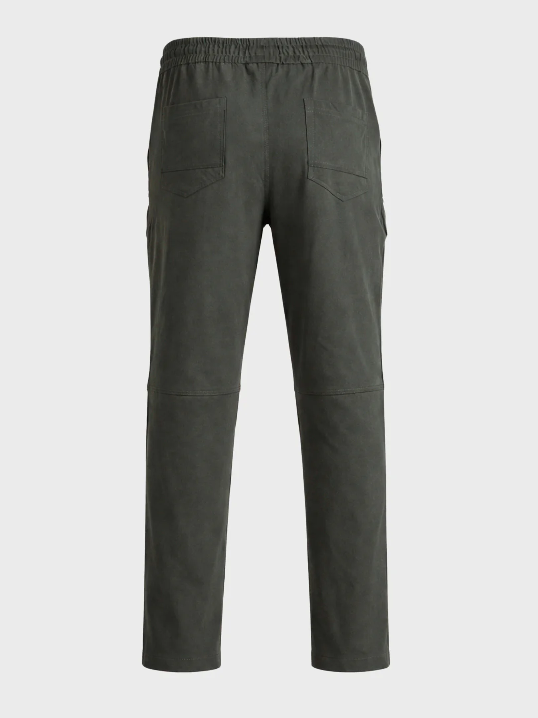 Men's Green Relaxed Fit Solid Utility Joggers - Image 7