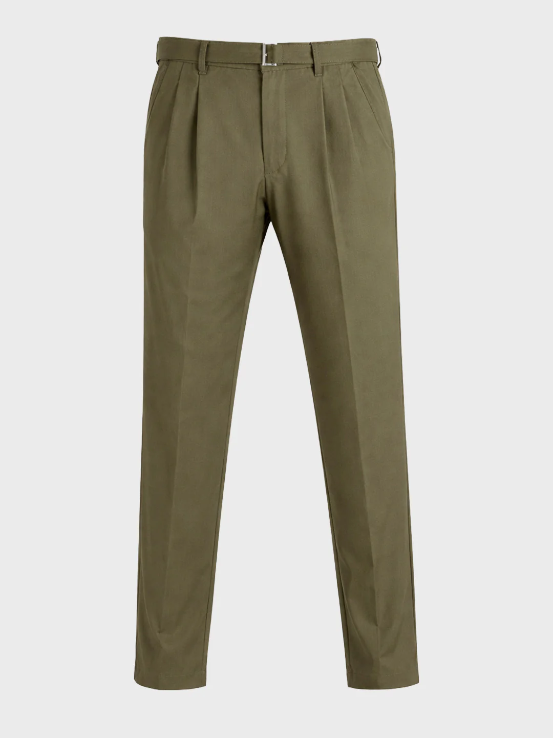 Men's Green Relaxed Fit Solid Utility Trousers - Image 5