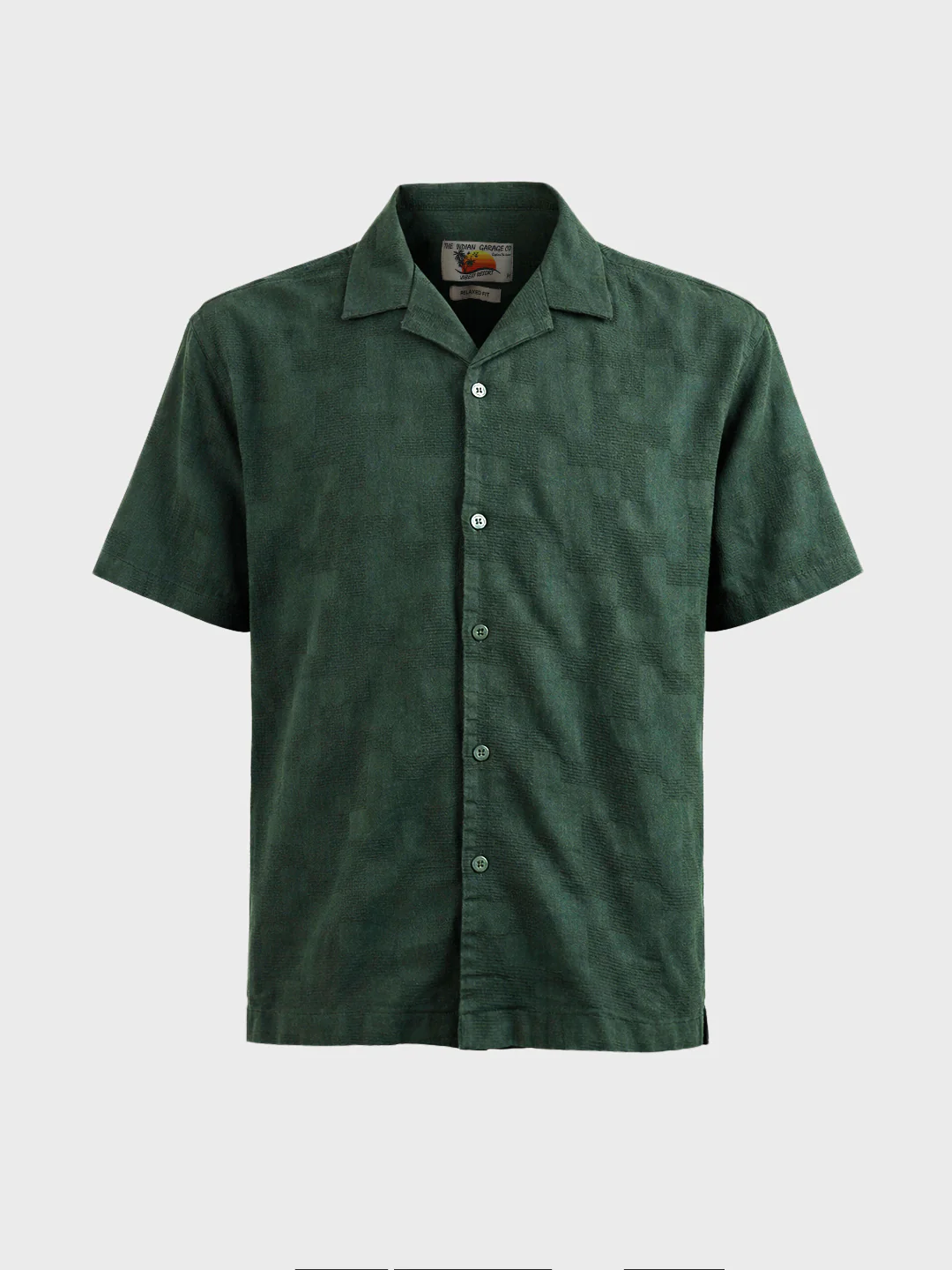 Men's Green Relaxed Fit Solid Casual Shirt - Image 5