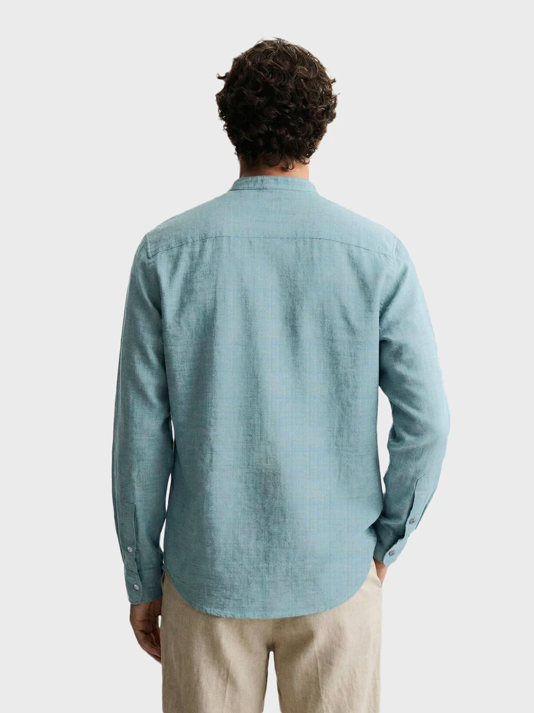 Men's Green Relaxed Fit Textured Casual Shirt - Image 2