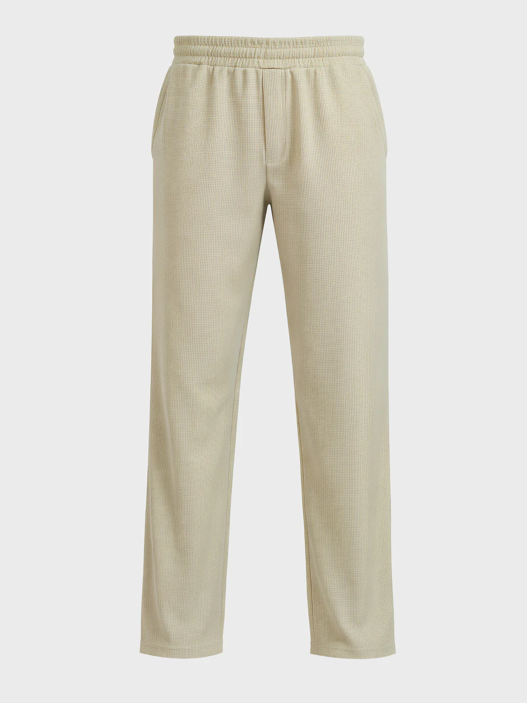 Men's Green Relaxed Fit Textured Utility Trousers - Image 4