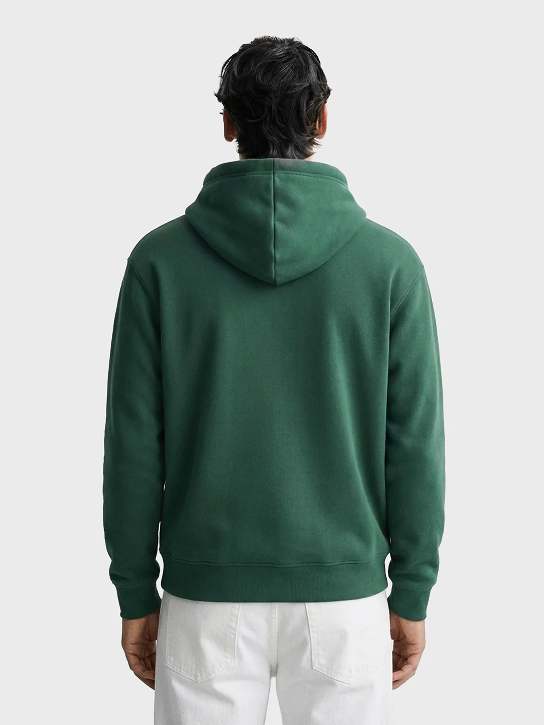 Men's Green Relaxed Fit Varsity Casual Sweatshirt - Image 2