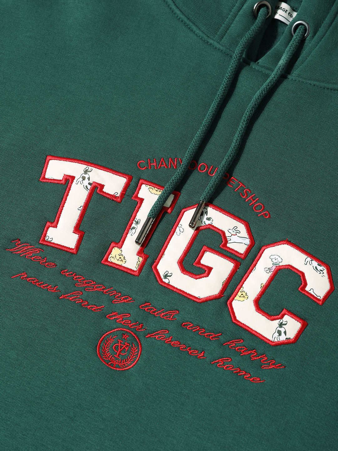 Men's Green Relaxed Fit Varsity Casual Sweatshirt - Image 5