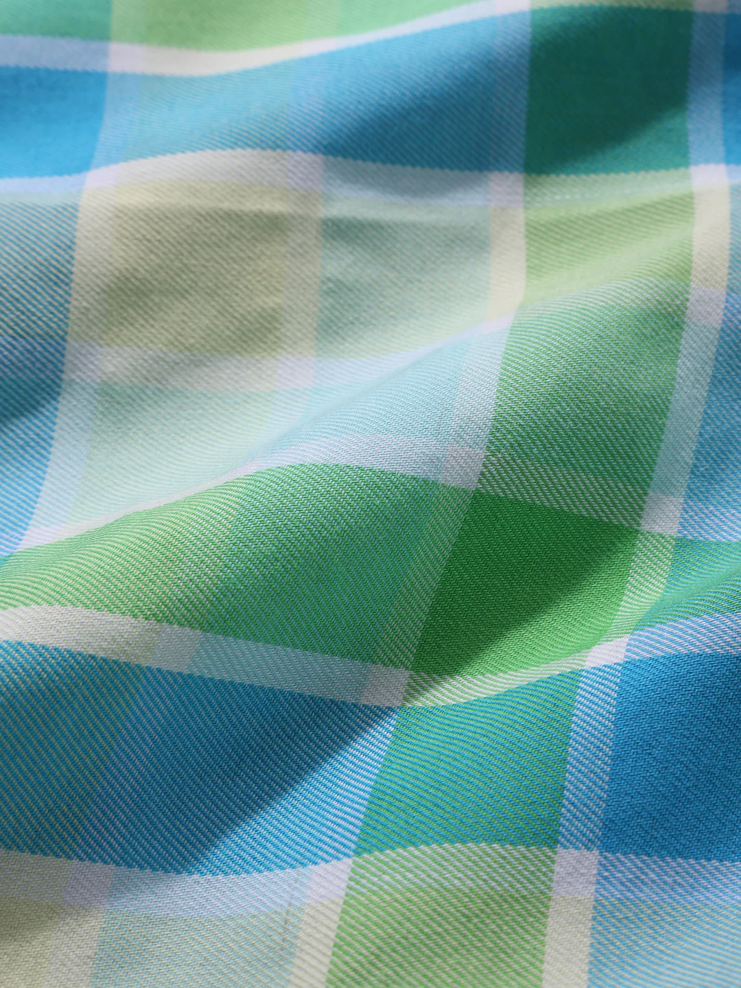 Men's Green Slim Fit Checkered Casual Shirt - Image 8