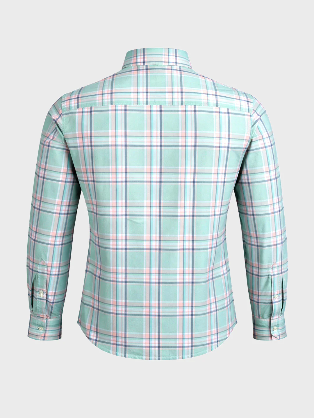 Men's Green Slim Fit Checked Casual Shirt - Image 7