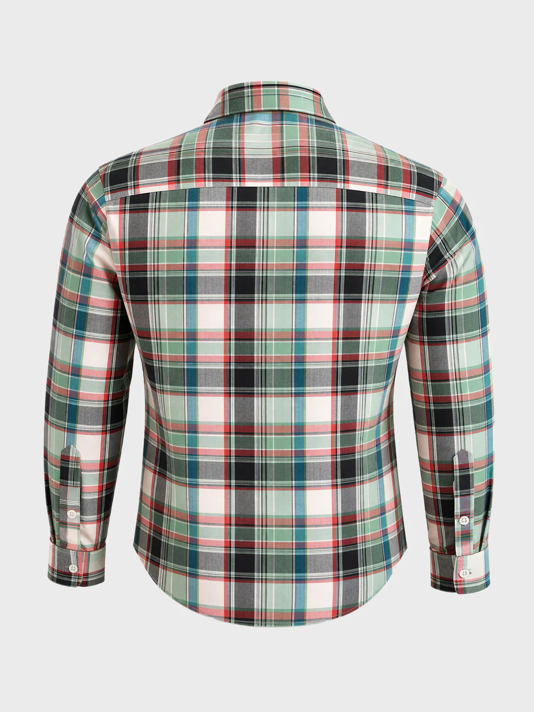 Men's Green Slim Fit Checked Casual Shirt - Image 7