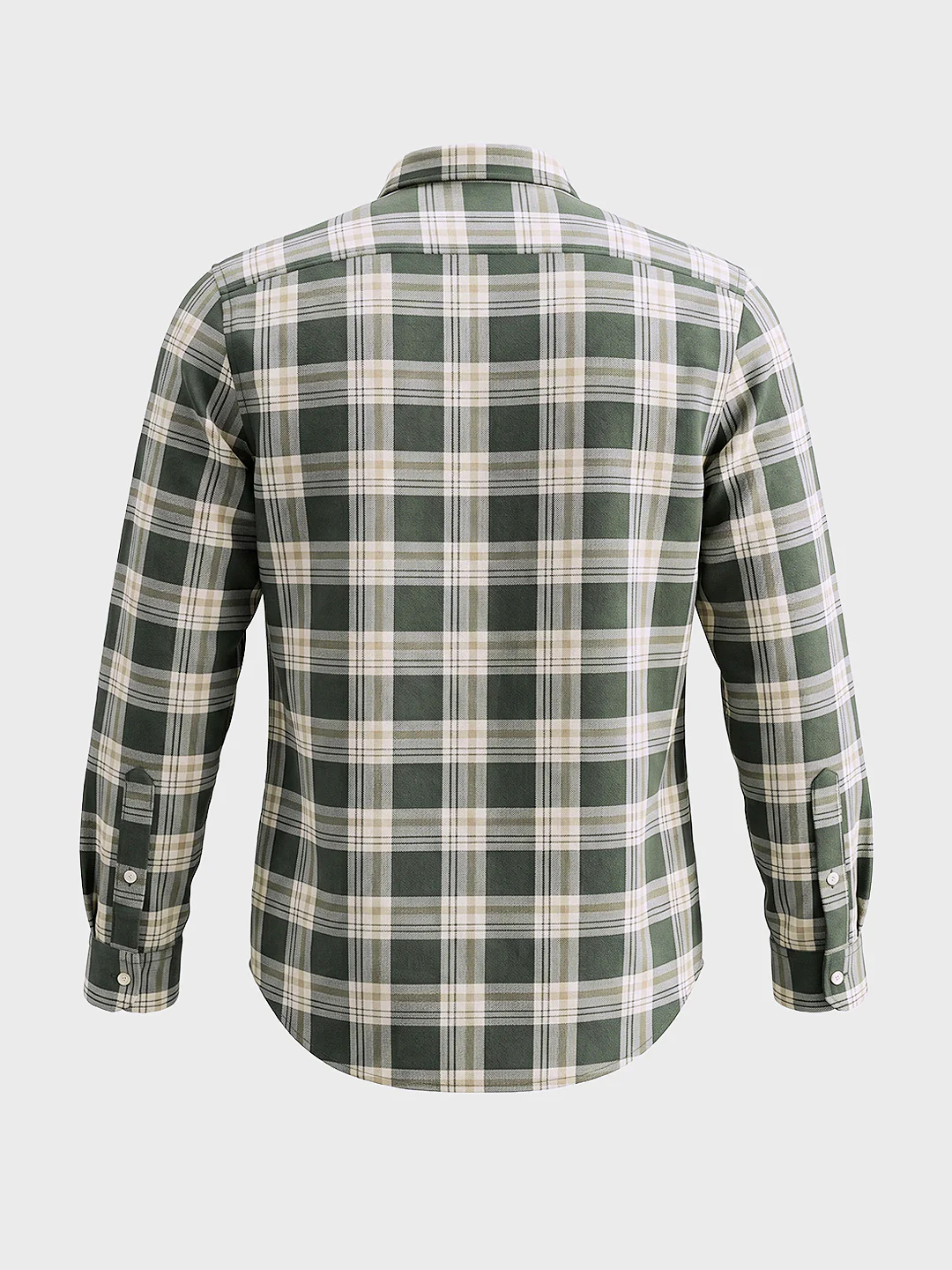 Men's Green Slim Fit Checkered Casual Shirt - Image 6