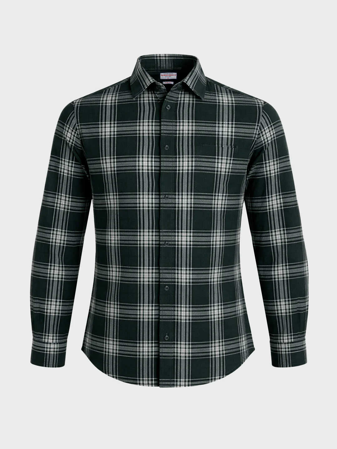 Men's Green Slim Fit Checkered Casual Shirt - Image 5