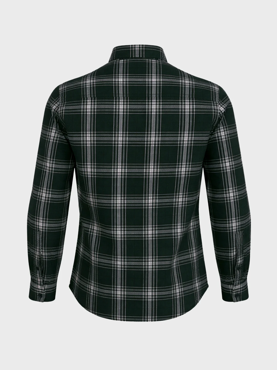 Men's Green Slim Fit Checkered Casual Shirt - Image 6