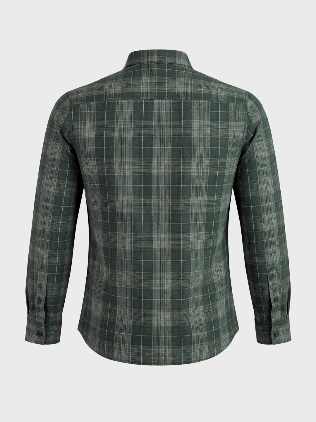 Men's Green Slim Fit Checkered Casual Shirt - Image 6