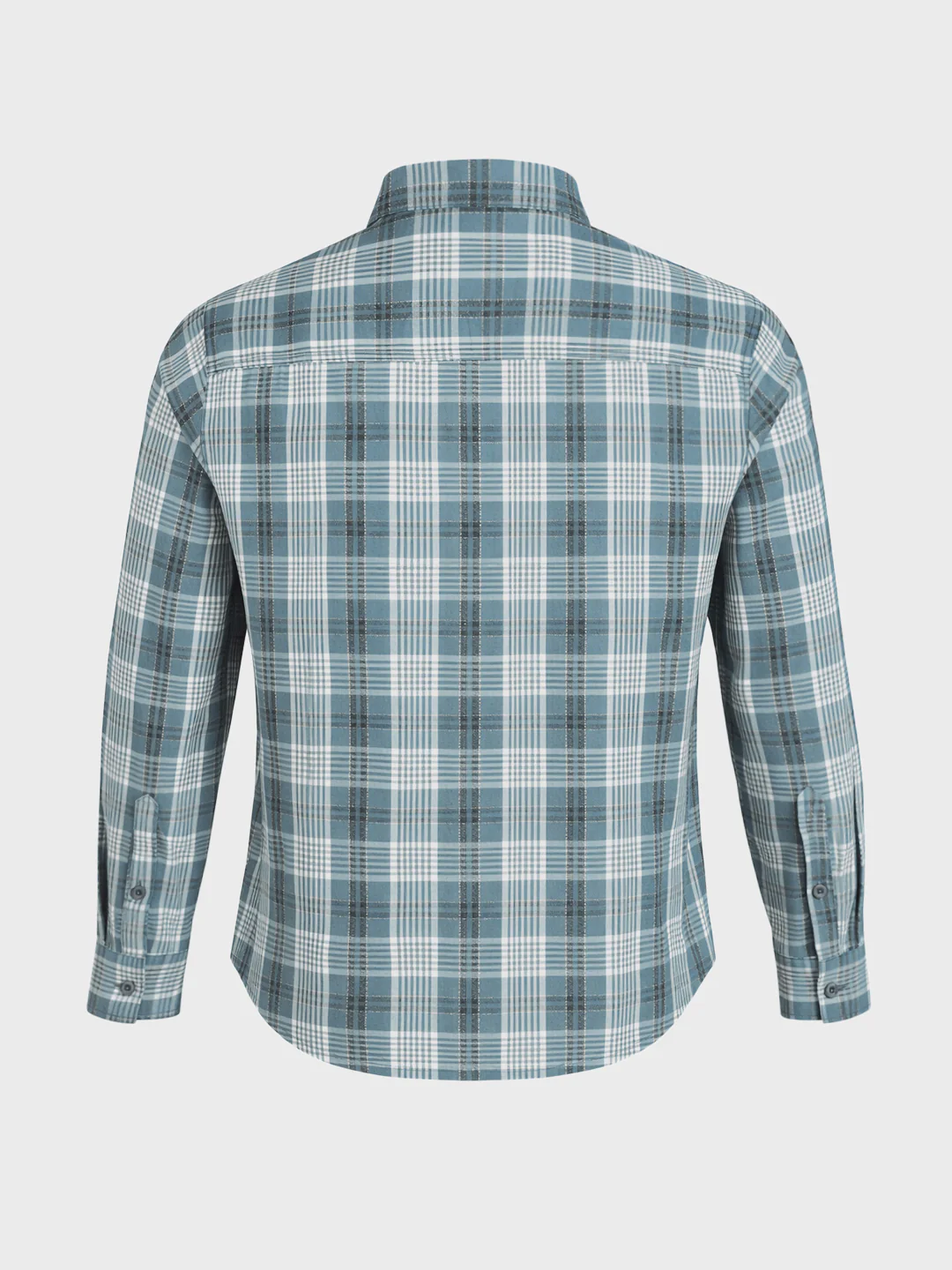 Men's Green Slim Fit Checkered Casual Shirt - Image 7